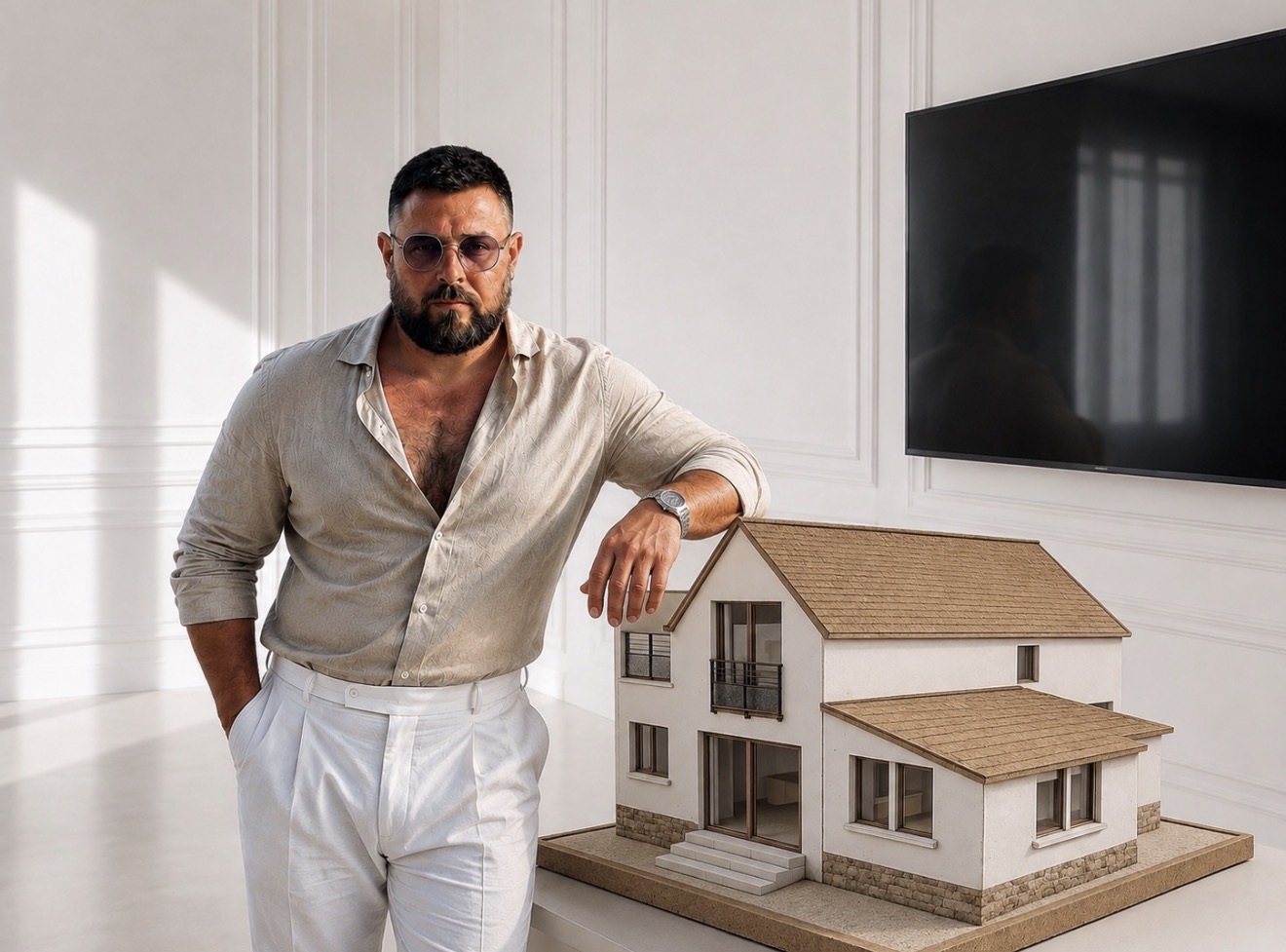 Anthony Ricordeau et maquette architecturale